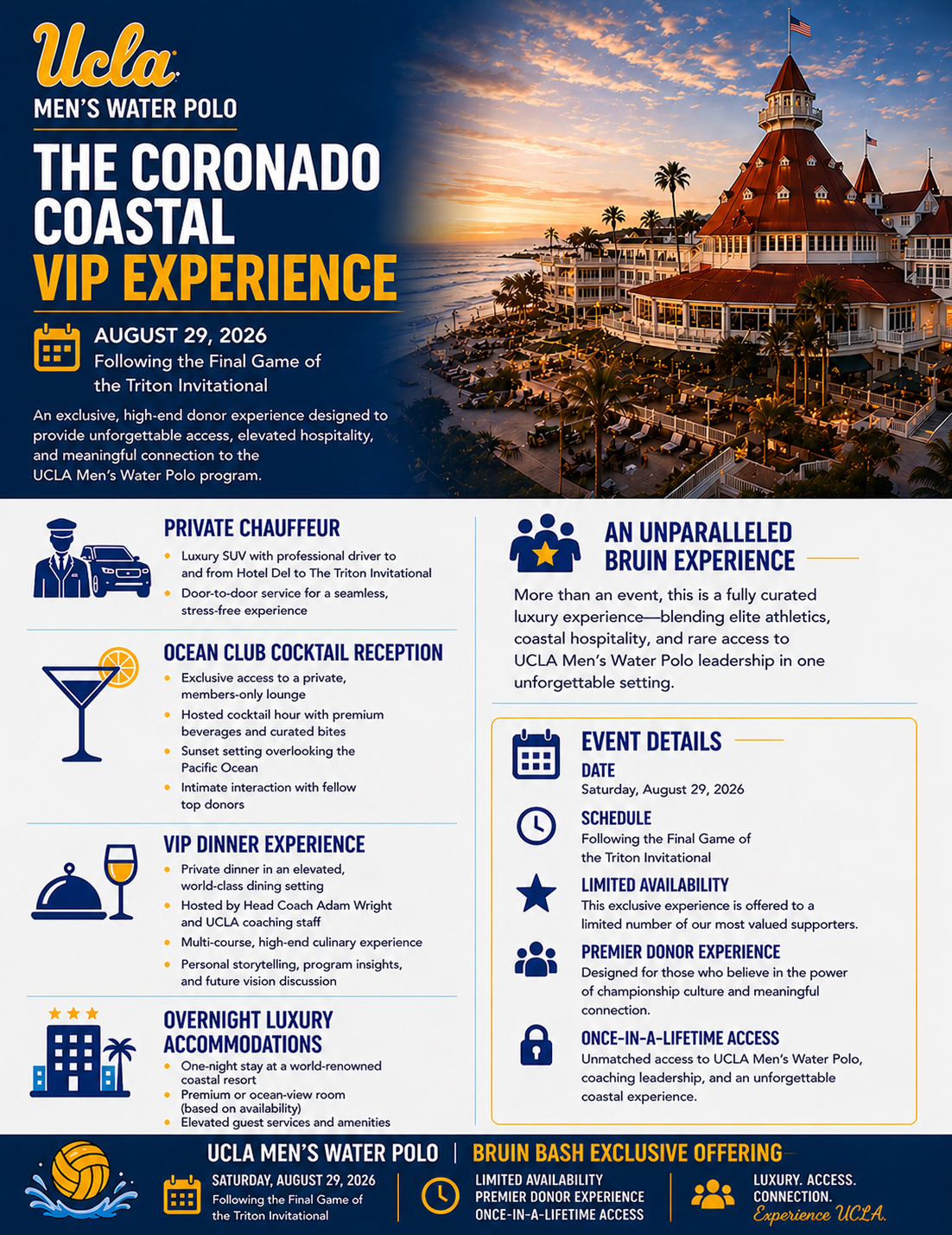 The Coronado Coastal VIP Experience — August 29, 2026