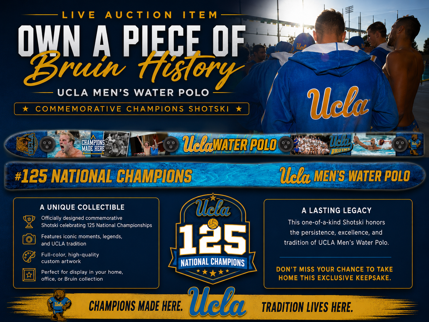 Custom Bruin Shotski — Bruin Bash 2026 Live Auction