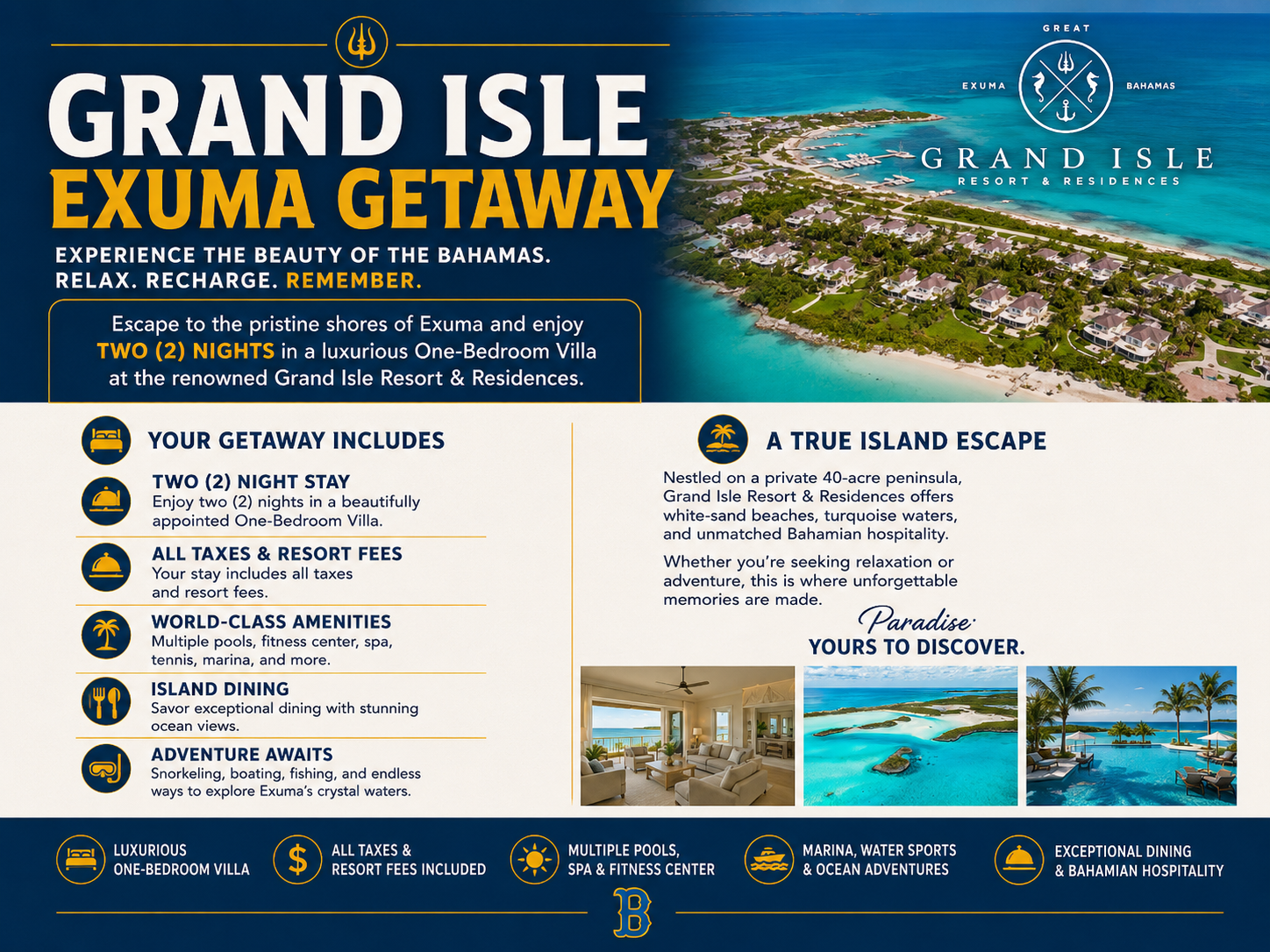 Bahamas Vacation — Bruin Bash 2026 Silent Auction